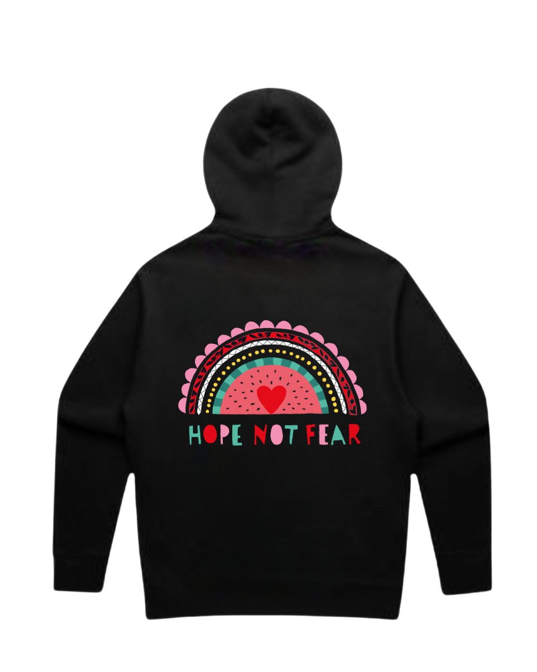 Rainbow Hoodie for Kids – Black