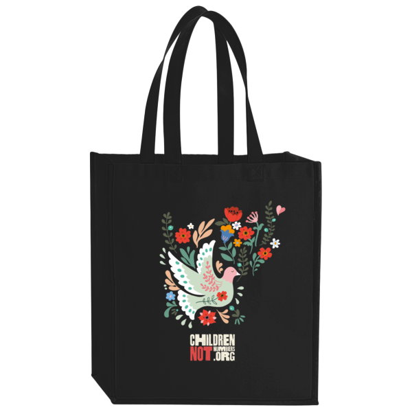 All Black Dove Tote Bag