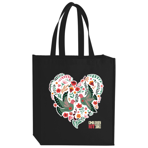 Black Dove & Heart Tote Bag (Pre-order)