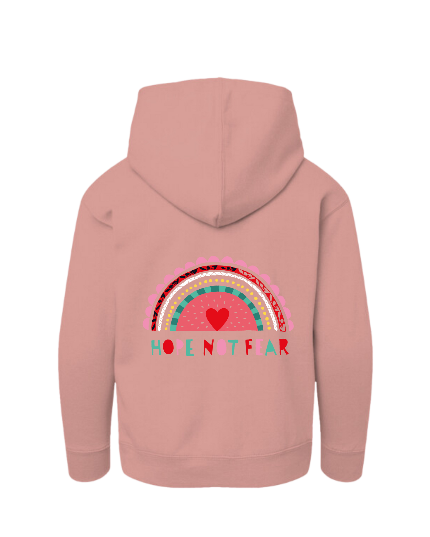 Rainbow Hoodie for Kids – Dusky Pink (Pre-Order)