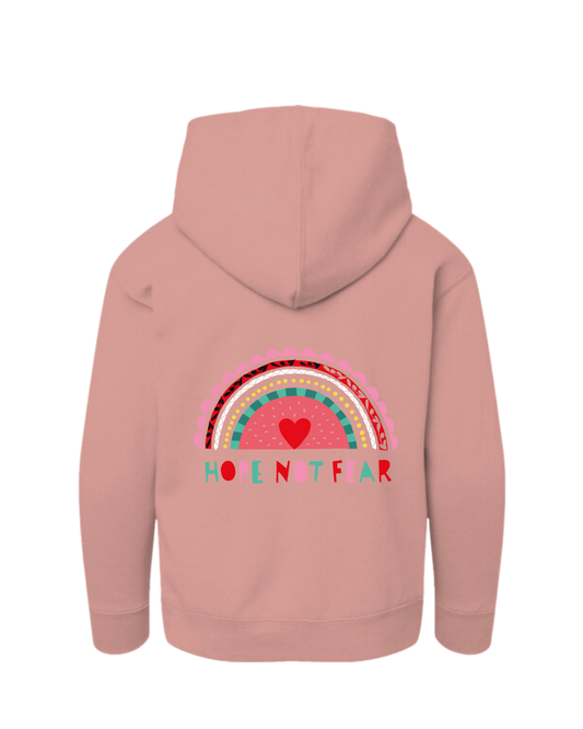 Rainbow Hoodie for Kids – Dusky Pink (Pre-Order)